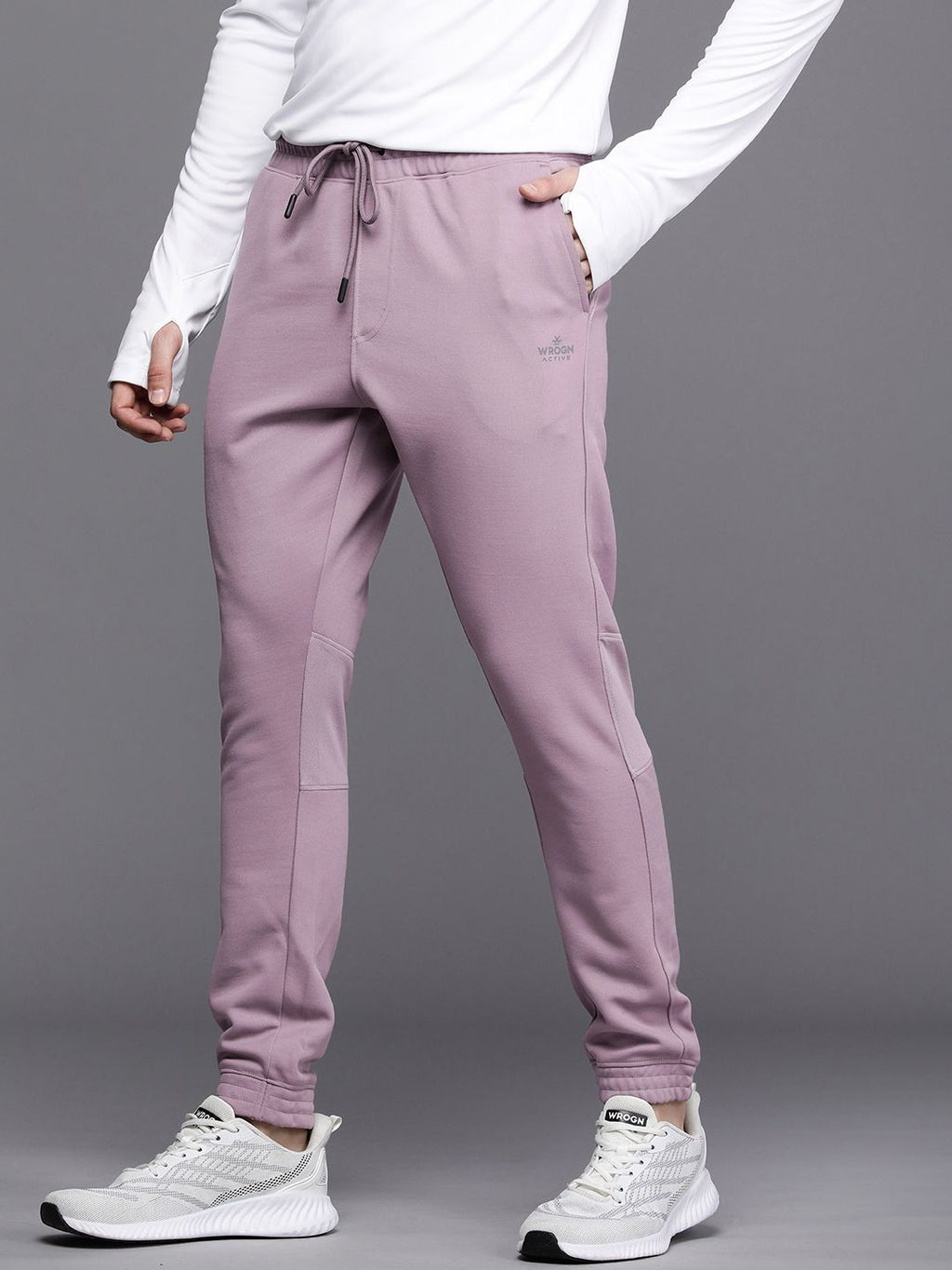  WROGN ACTIVE Men Mid-Rise Joggers With Drawstring Closure