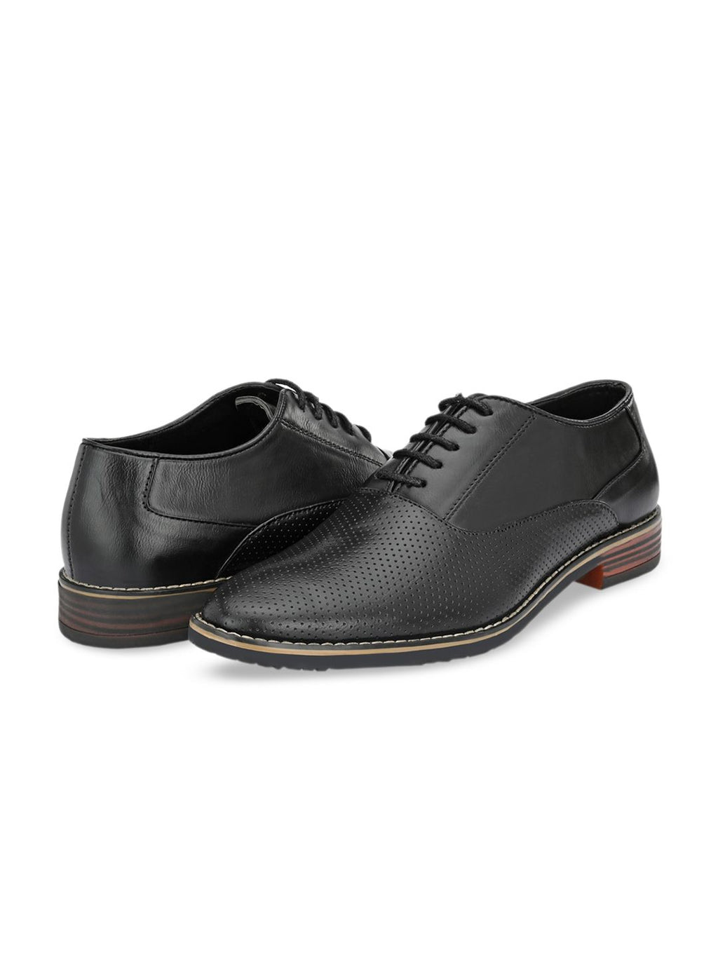  ATTITUDIST Men Textured Formal Oxfords