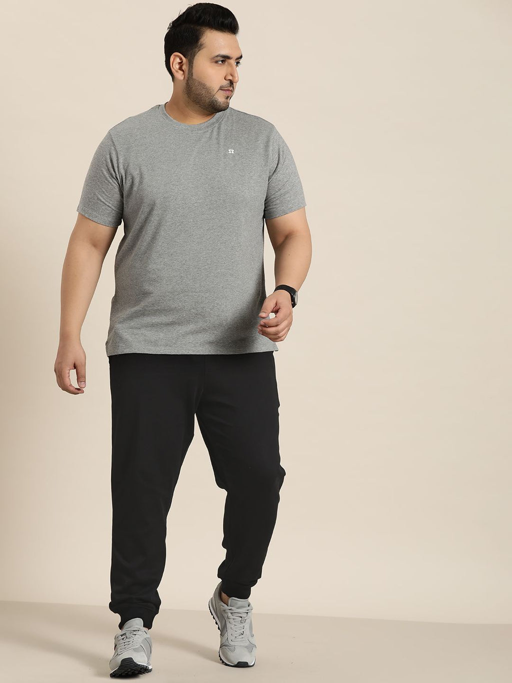  Sztori Men Plus Size Solid Pure Cotton Joggers