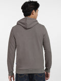  Jack & Jones Men Grey Hooded Front Open Sweatshirt