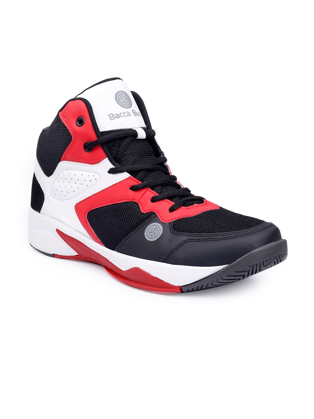  Bacca Bucci Men Black High-Top Basketball Shoes