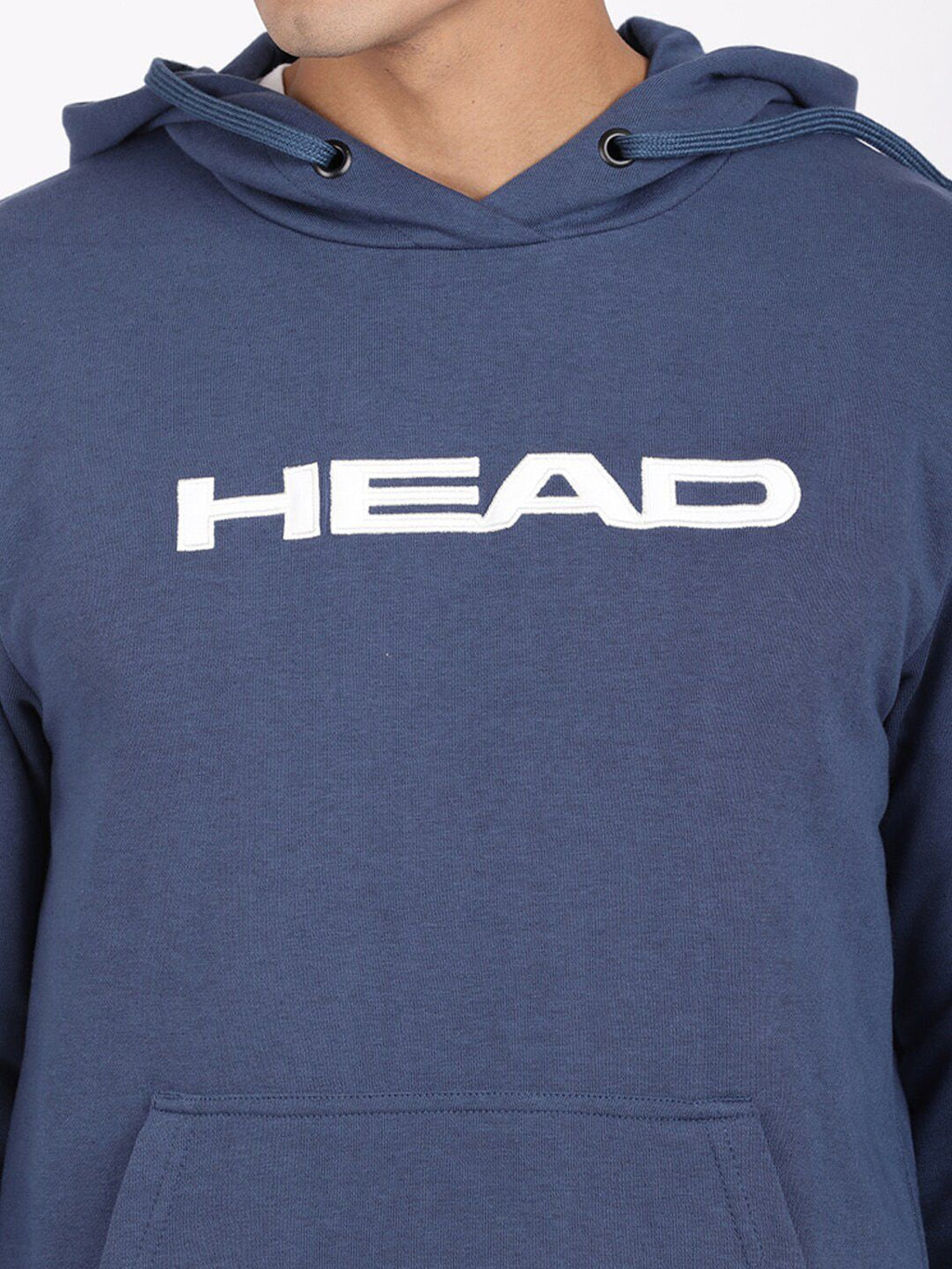  Head Men Blue Printed Hooded Sweatshirt