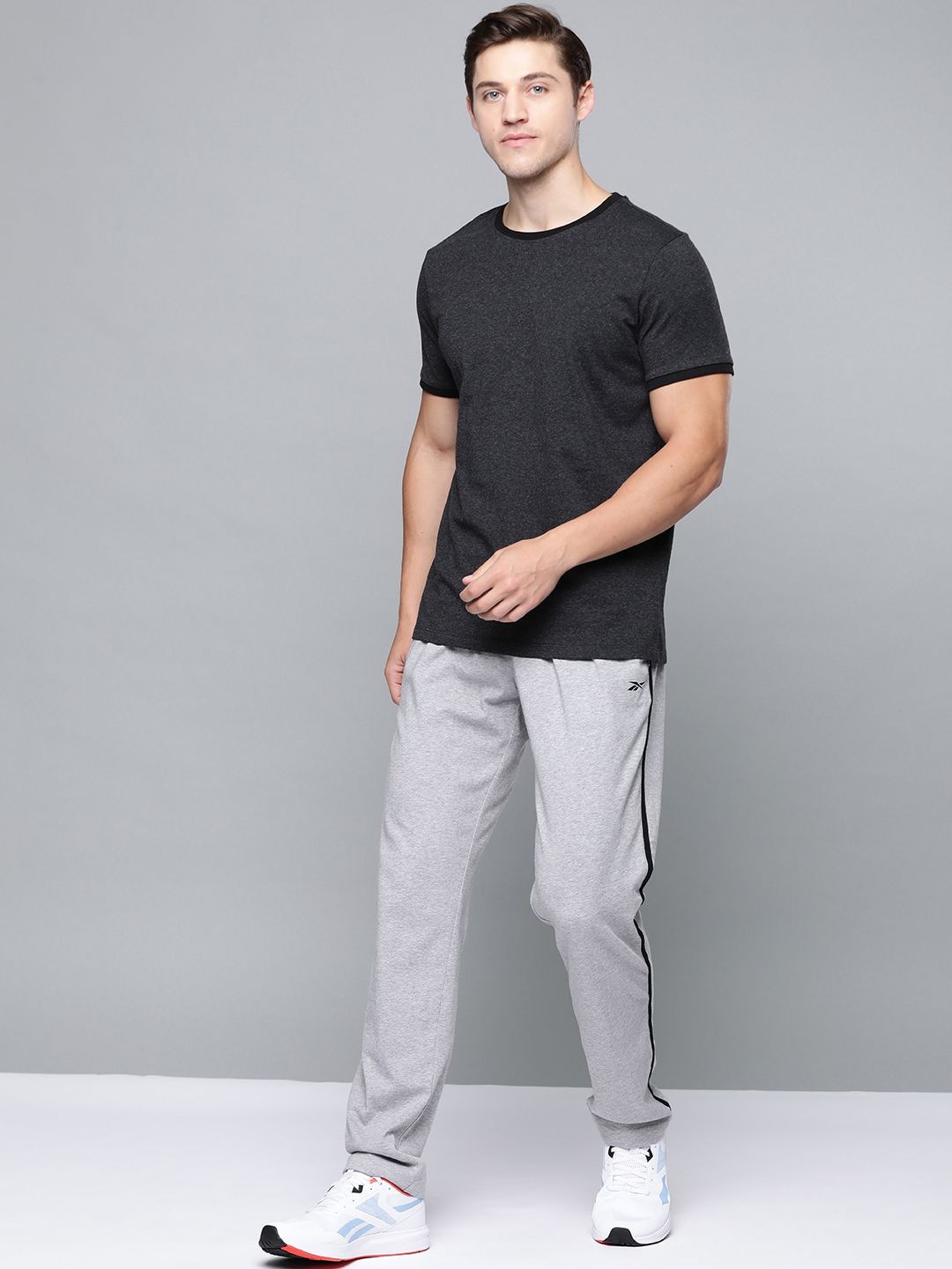  Reebok Men Grey Melange Solid R TENSILE TRAIN Regular Fit RBK- SPEEDWICK Track Pants