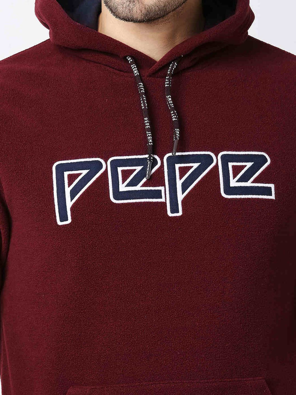  Pepe Jeans Men Red Hooded Sweatshirt