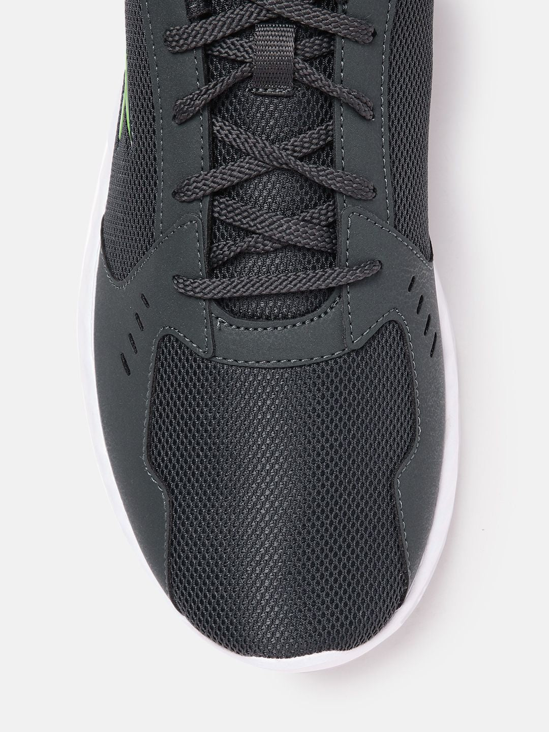  Reebok Men Woven Design Brand Logo Detail Ripple Ignite Running Shoes