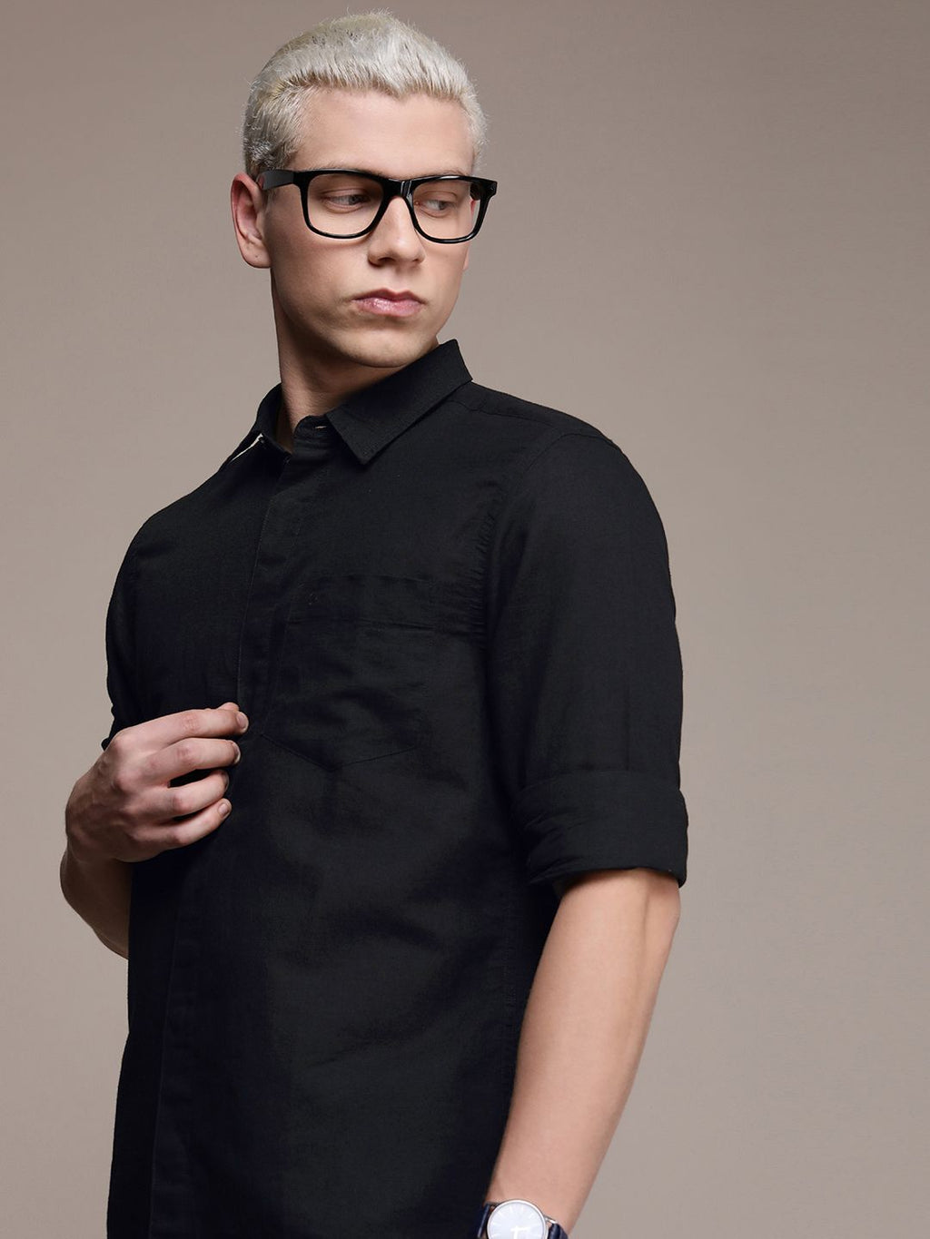  Calvin Klein Jeans Men Linen Cotton Casual Shirt