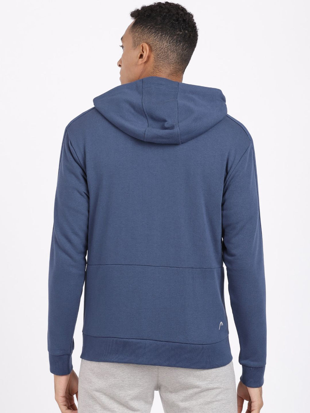  Head Men Blue Hooded Cotton Sports Sweatshirt