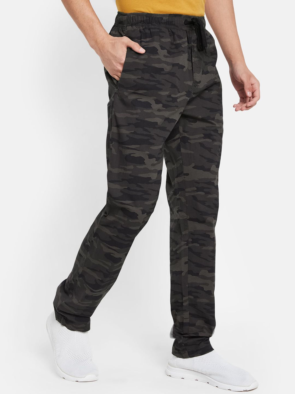  Octave Men Mid-Rise Cotton Sports Track Pants