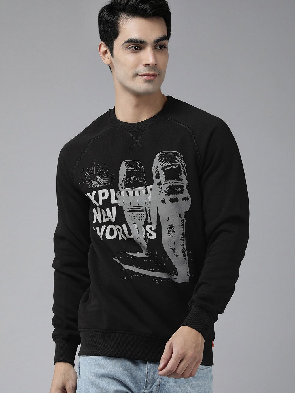  Wildcraft Men Black Printed Sweatshirt