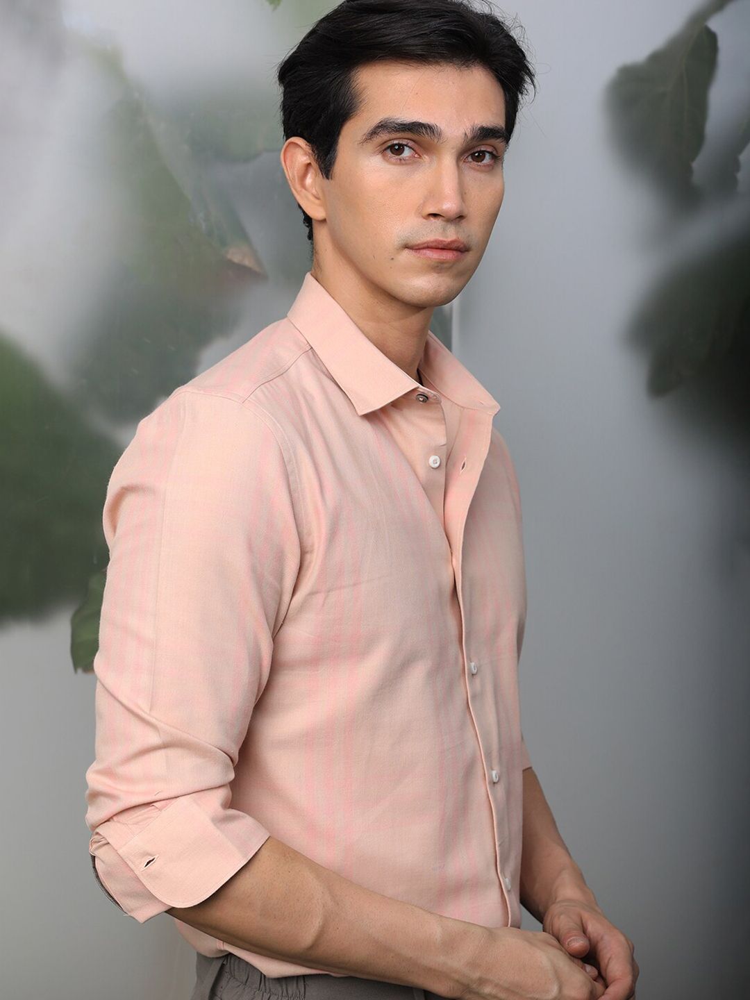  RARE RABBIT Spread Collar Slim Fit Cotton Formal Shirt