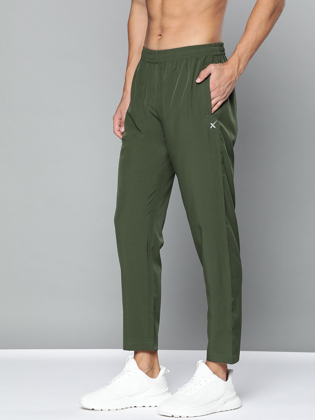  HRX By Hrithik Roshan Training Men Kombu Green Rapid-Dry Track Pants