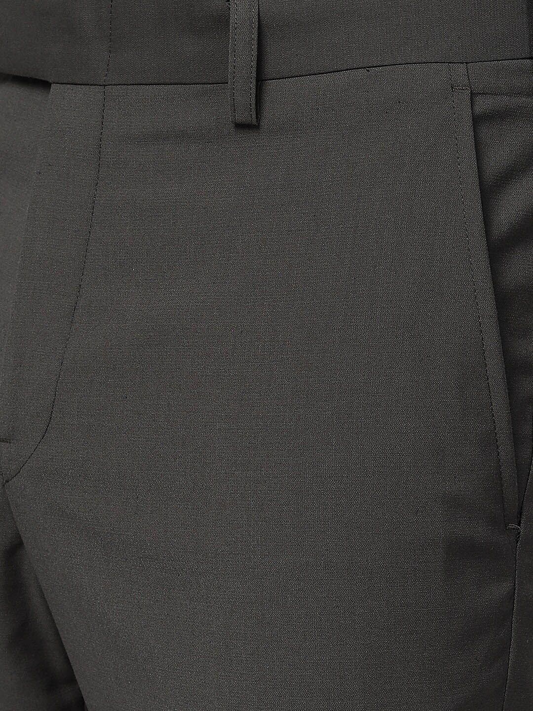  Greenfibre Men Slim Fit Mid-Rise Formal Trousers