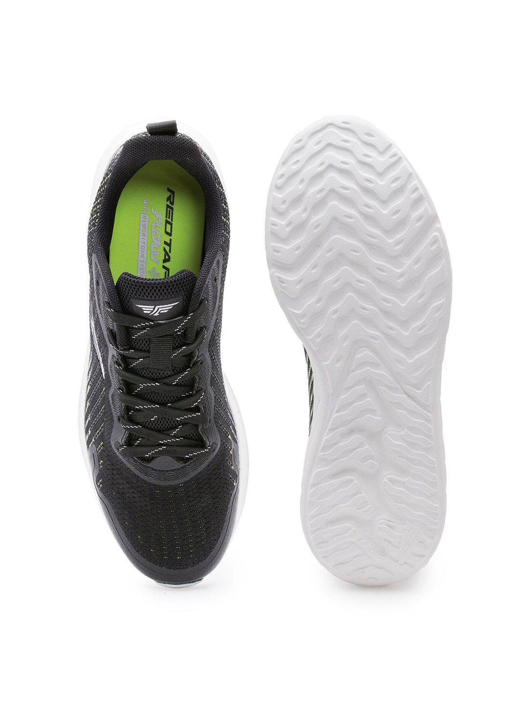 Red Tape Men Black Textile Walking Shoes