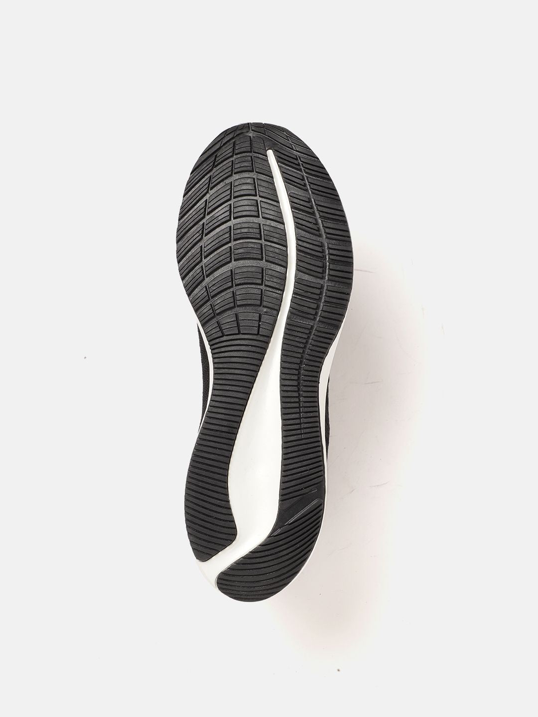  WROGN Men Black Solid Woven Design Running Shoes