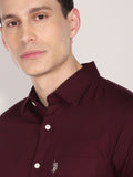 U.S. Polo Assn. U S Polo Assn Men Maroon Cotton Classic Everyday Shirt