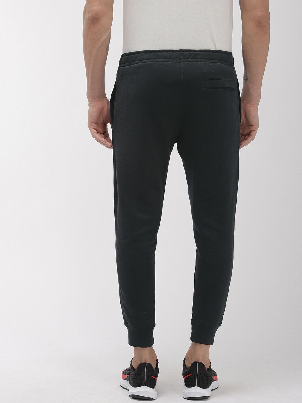  Nike Men Black French Terry NSW CLUB Solid Joggers