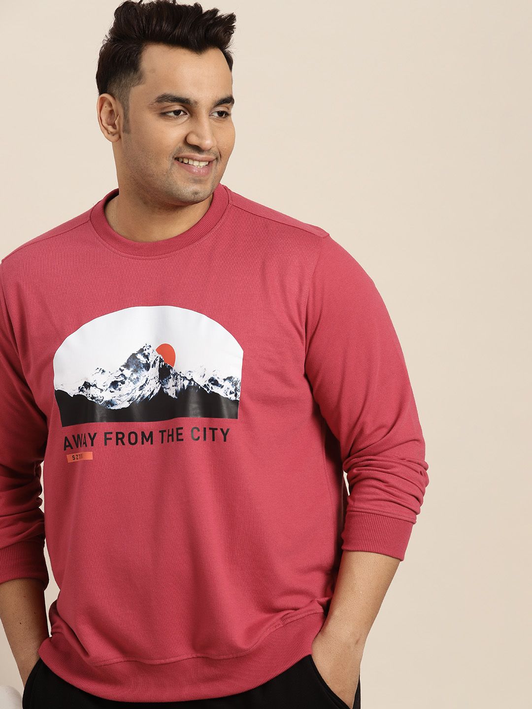  Sztori Men Plus Size Printed Sweatshirt