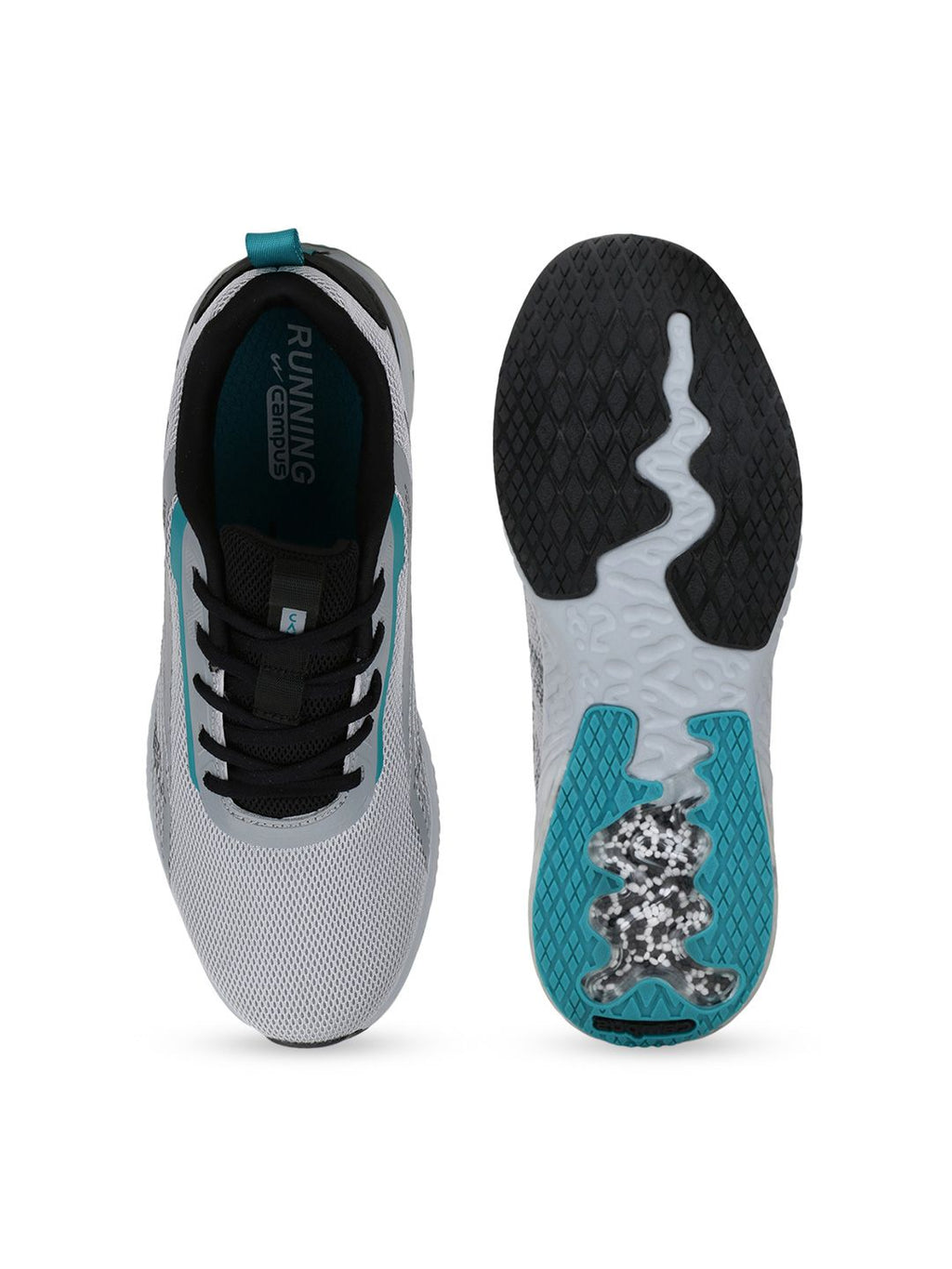  Campus Men Grey Mesh Running Shoes