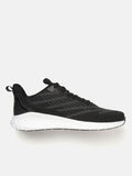  WROGN Men Black & Grey Woven Design Running Shoes