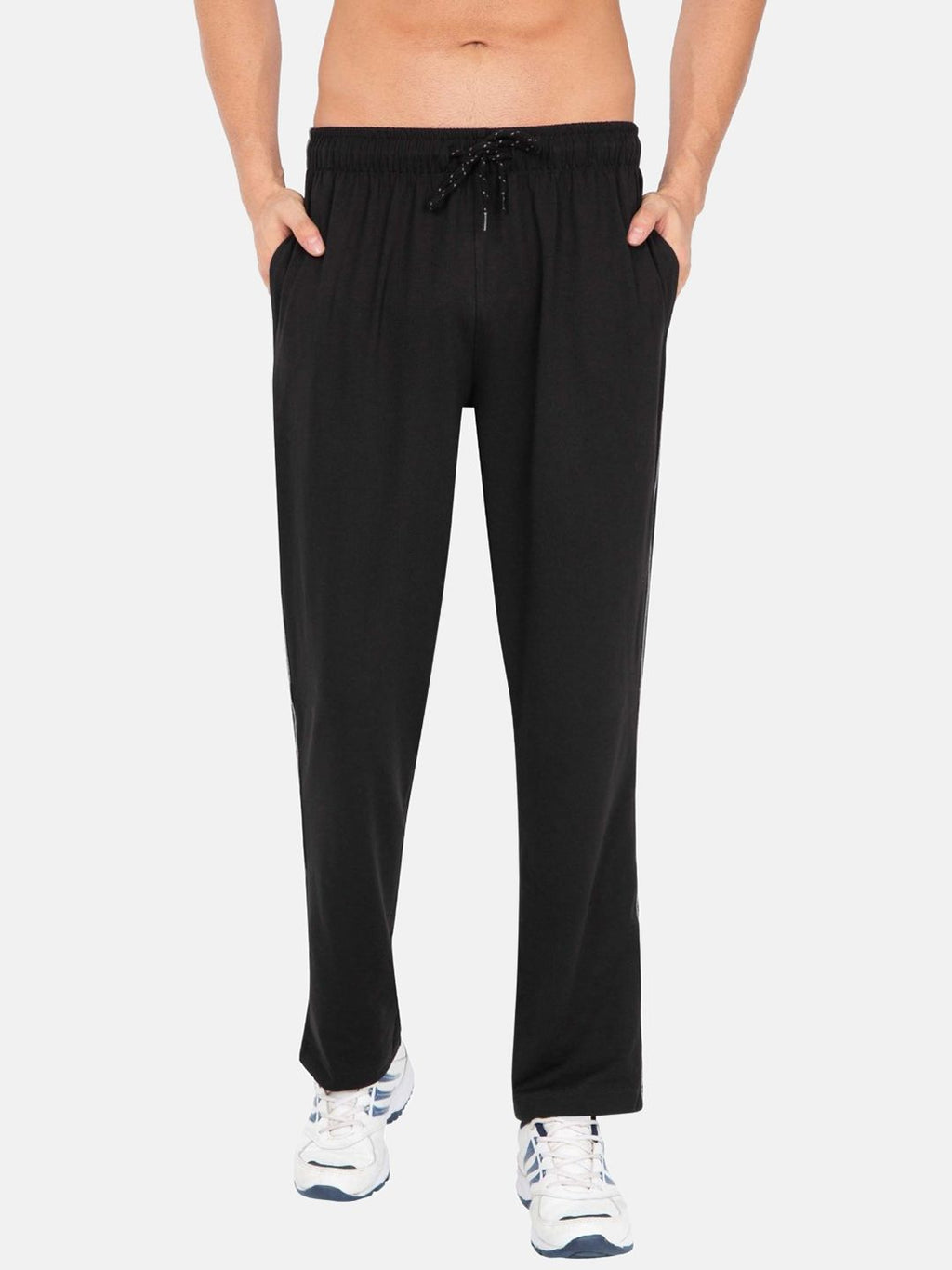  Jockey Men Black Solid Straight Fit Track Pants