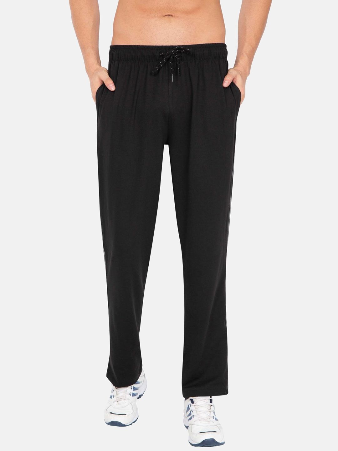 Jockey Men Black Solid Straight Fit Track Pants