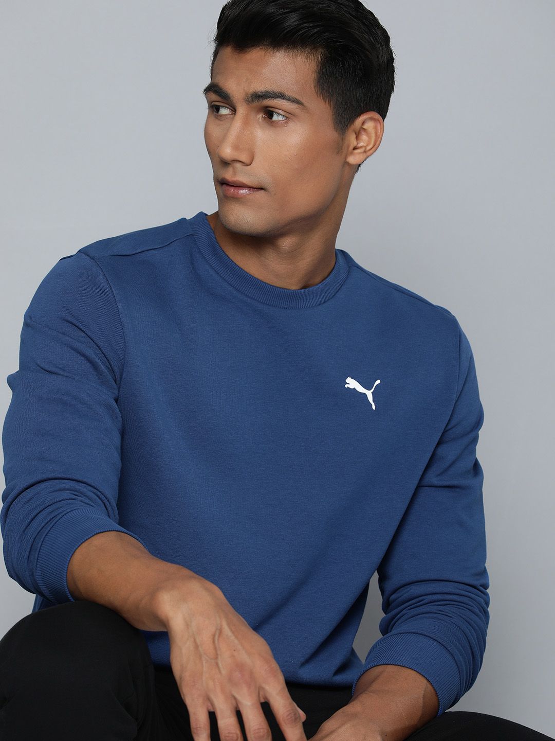  Puma Men Crew Regular Fit Sweatshirt With Printed Detail