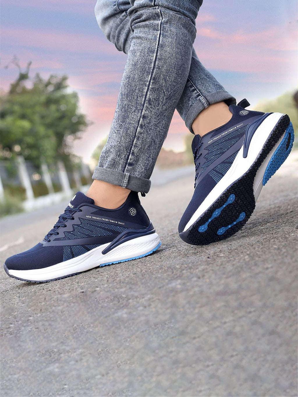  Bacca Bucci Men Essential Mesh Running Shoes