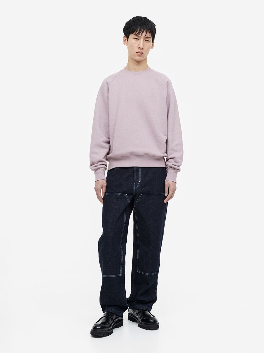  H&M Men Oversized Fit Cotton Sweatshirt