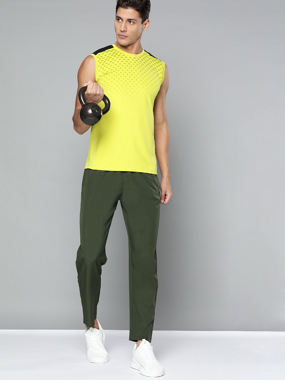  HRX By Hrithik Roshan Training Men Kombu Green Rapid-Dry Track Pants