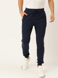  Jockey Men Navy Blue Solid Slim Fit Joggers