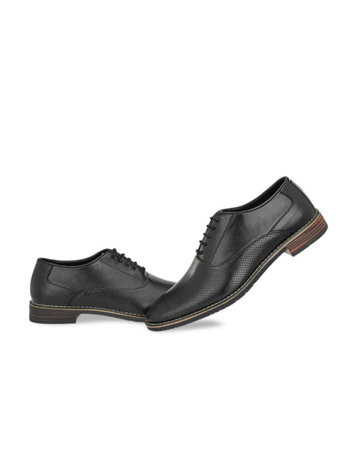  ATTITUDIST Men Textured Formal Oxfords