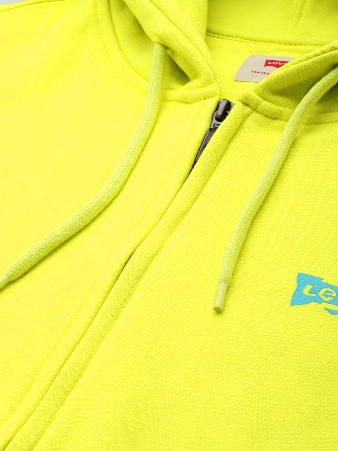  Levis Men Yellow Brand Logo Print Hooded Sweatshirt