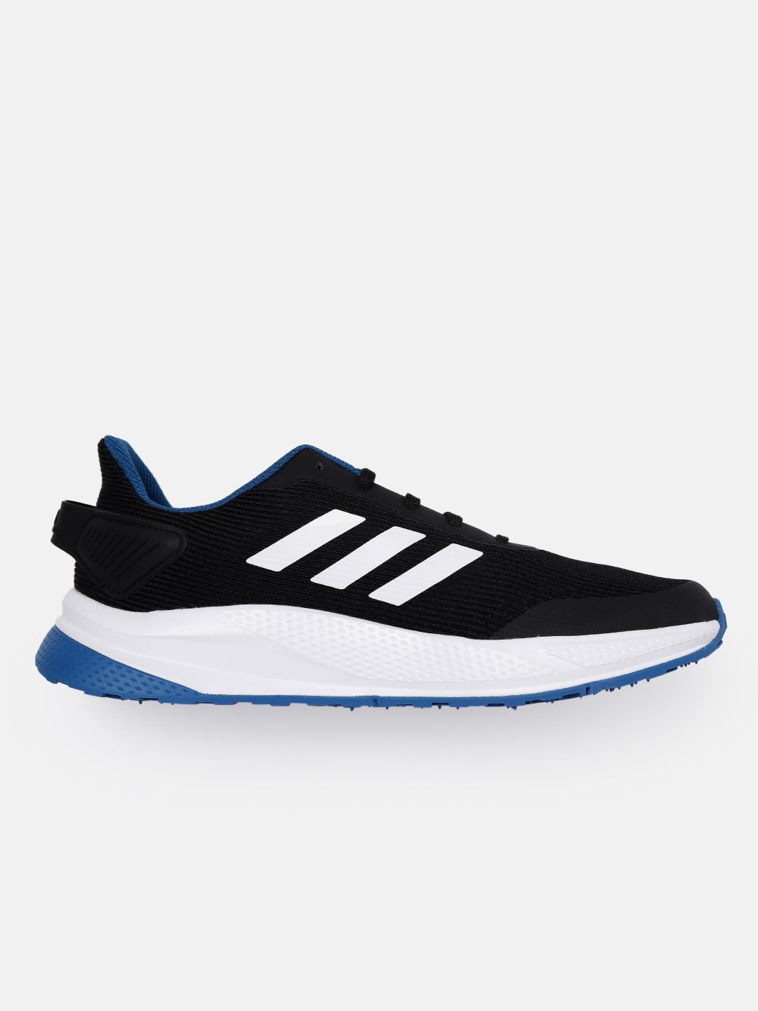  ADIDAS Men Black & White Woven Design Run Steady Running Shoes