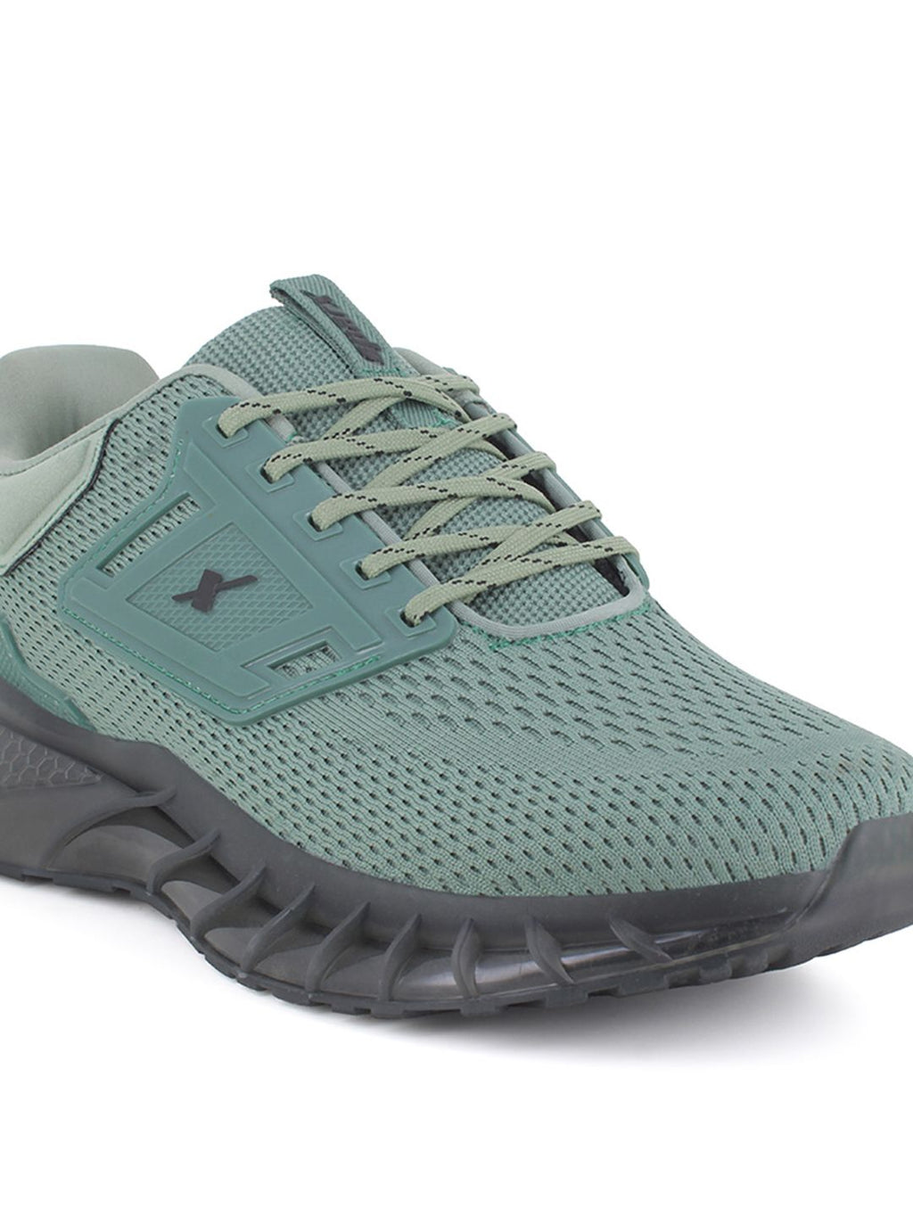  Sparx Men Green Mesh Running Non-Marking Shoes