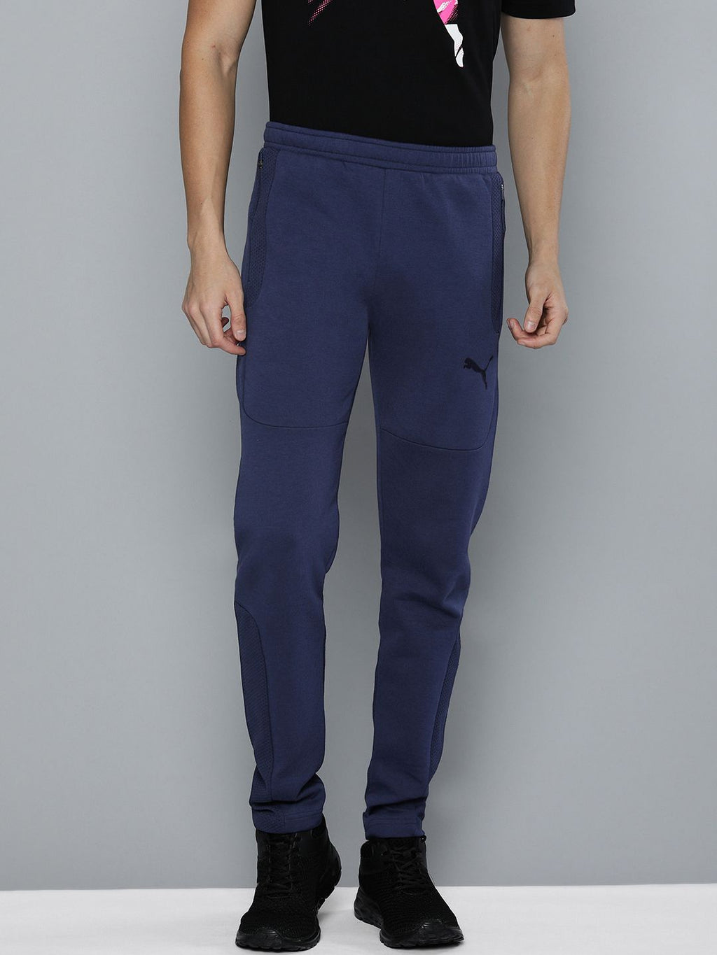  Puma Men Navy Blue Solid TeamCUP DryCell Slim Fit Track Pants