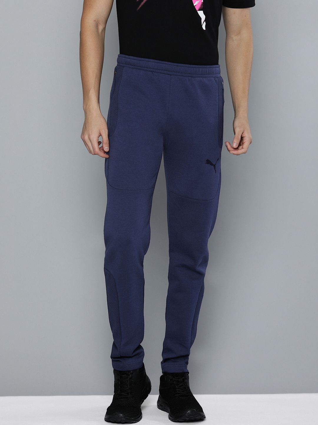  Puma Men Navy Blue Solid TeamCUP DryCell Slim Fit Track Pants