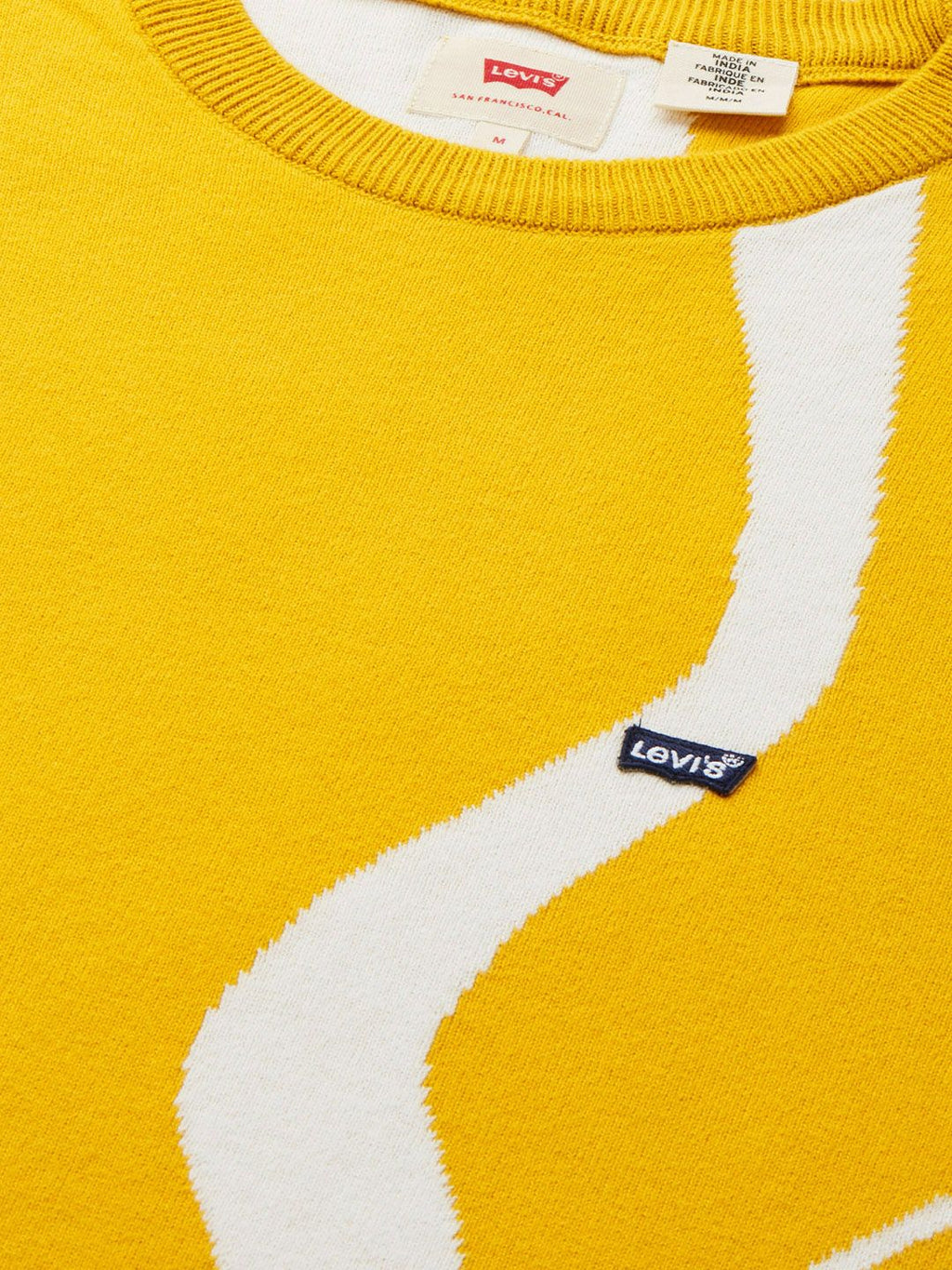 Levis Men Yellow Abstract Printed Sweatshirt
