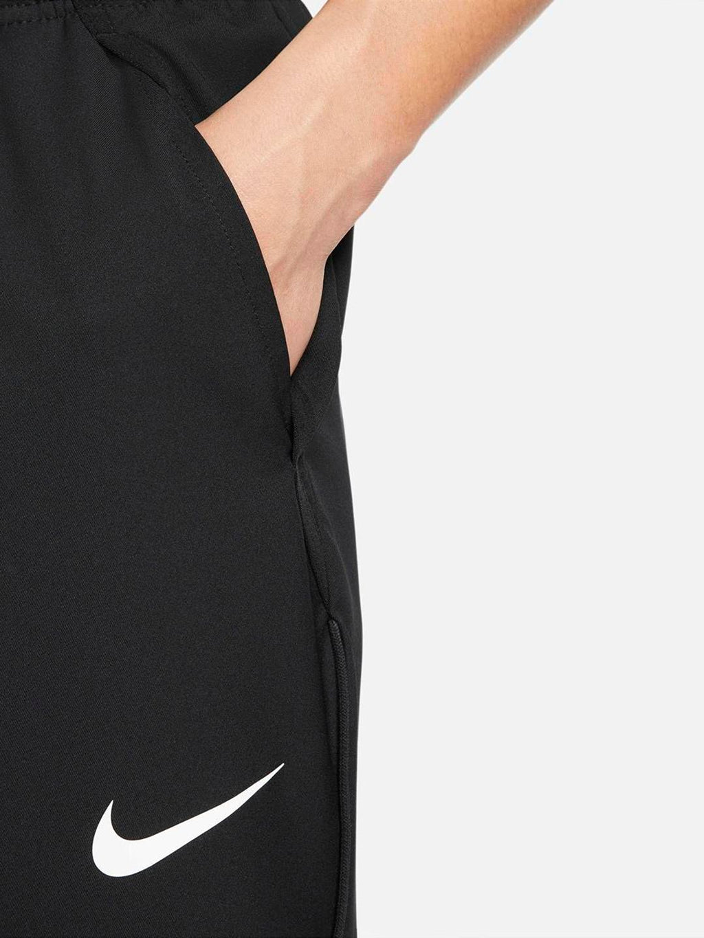  Nike Men Black Brand Logo Print Mid Rise Dry Fit Casual Track Pants