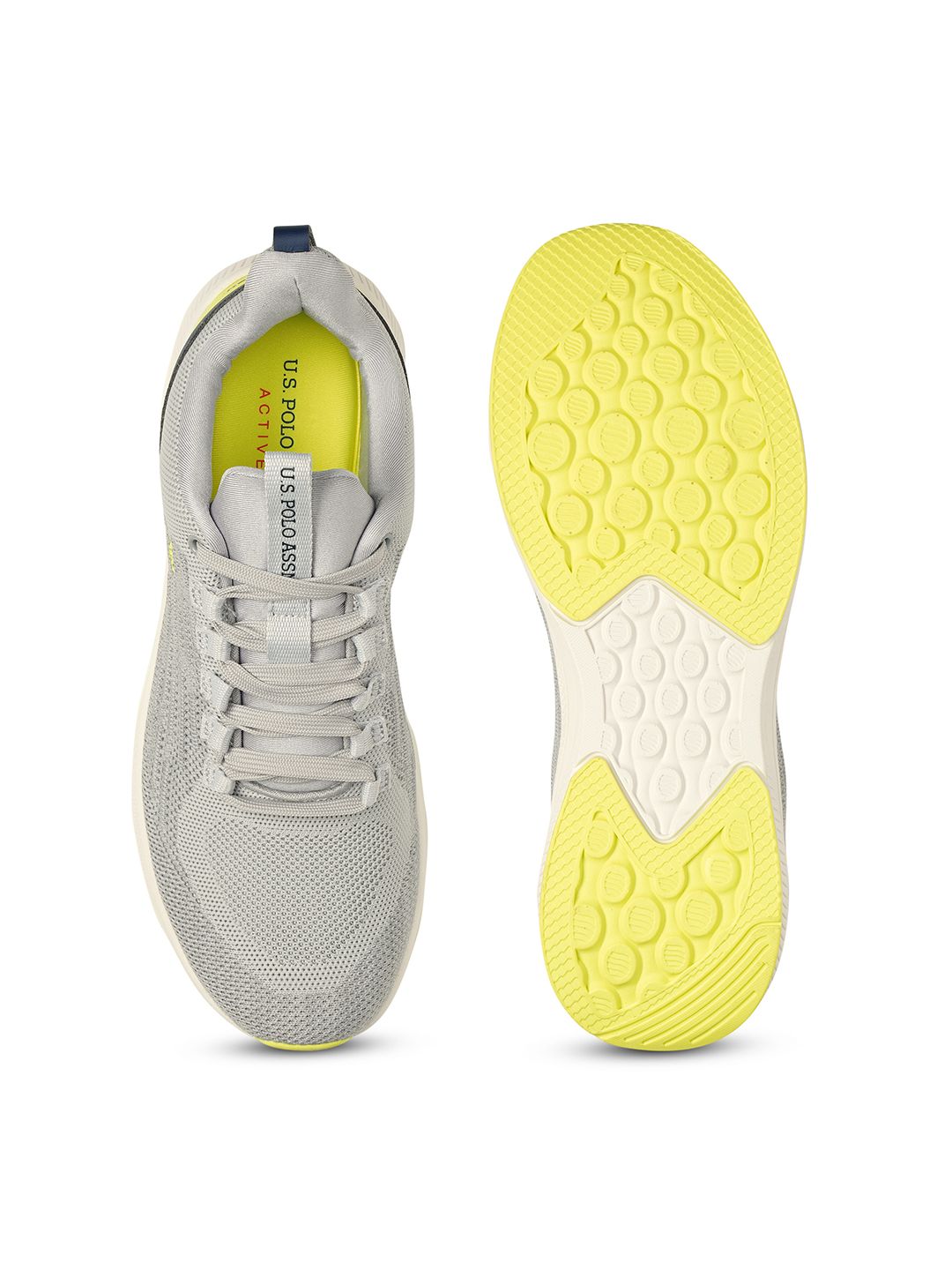  U.S. Polo Assn. Men Grey Textile Walking Shoes