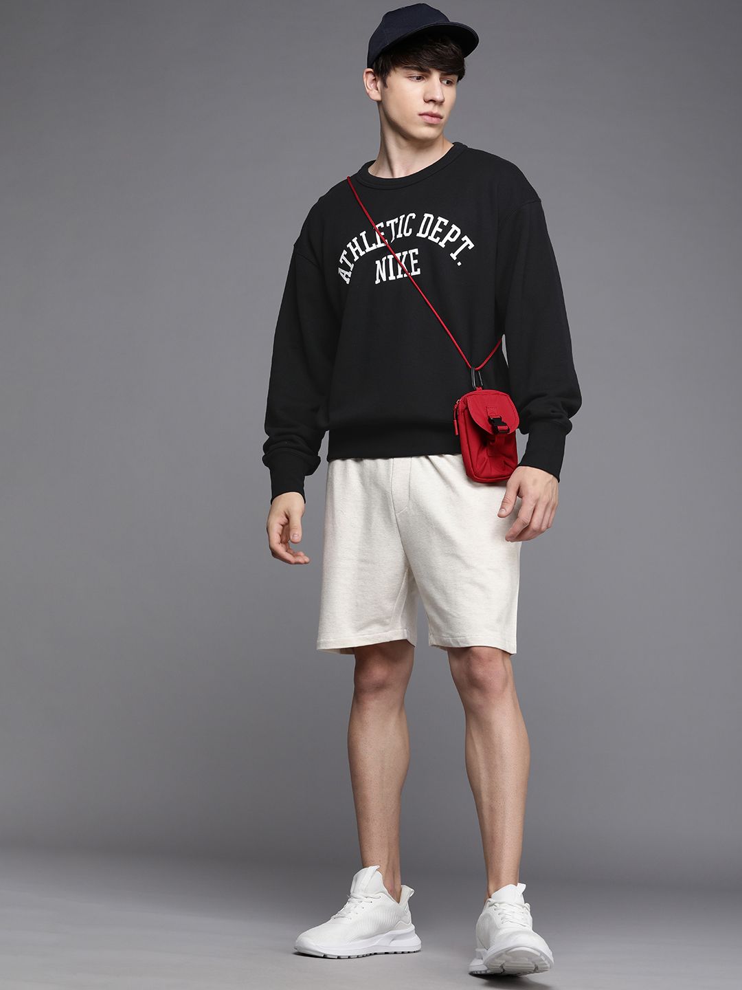  Nike NSW Trend FLC Crew Round Neck Typography Printed Pure Cotton Sweatshirt
