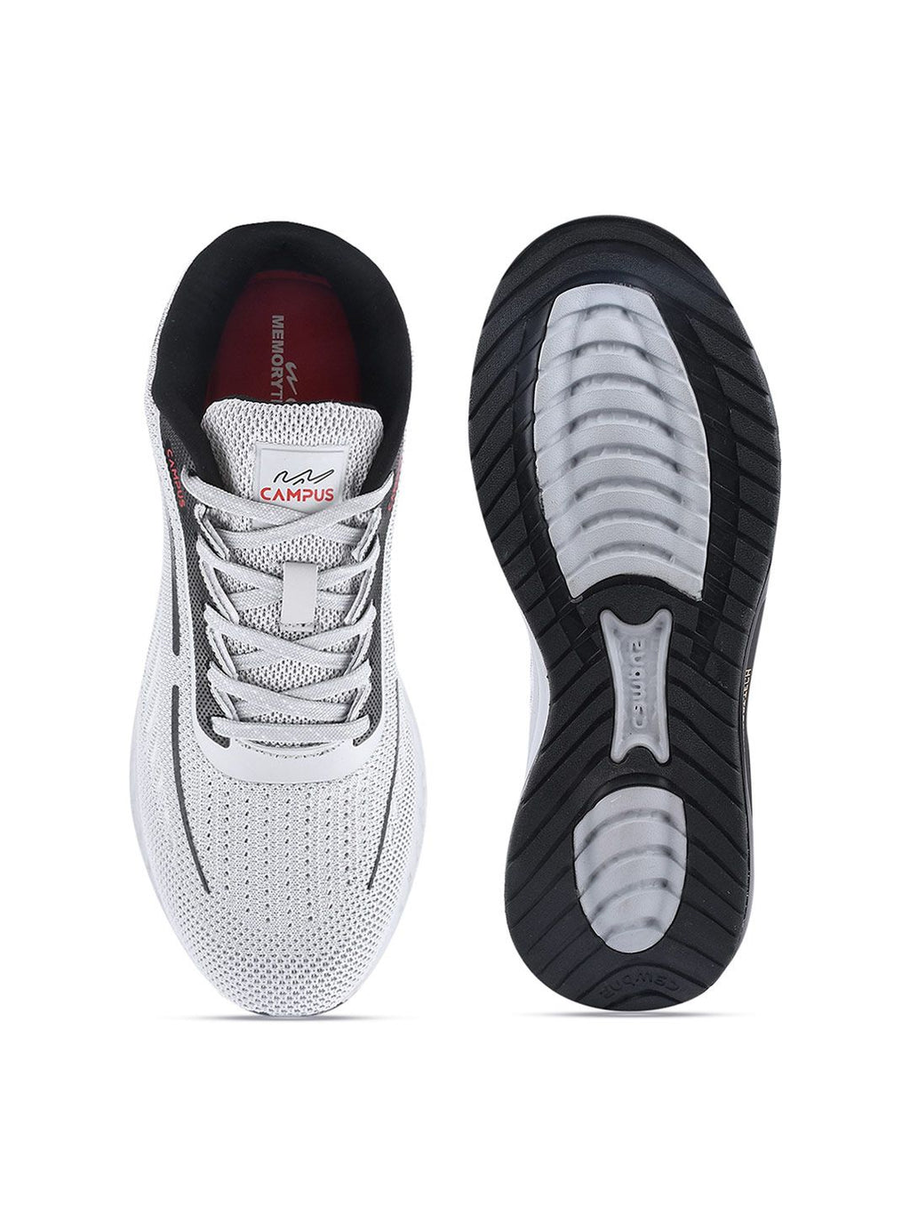  Campus Men Grey & Red 6G-221 Running Shoes