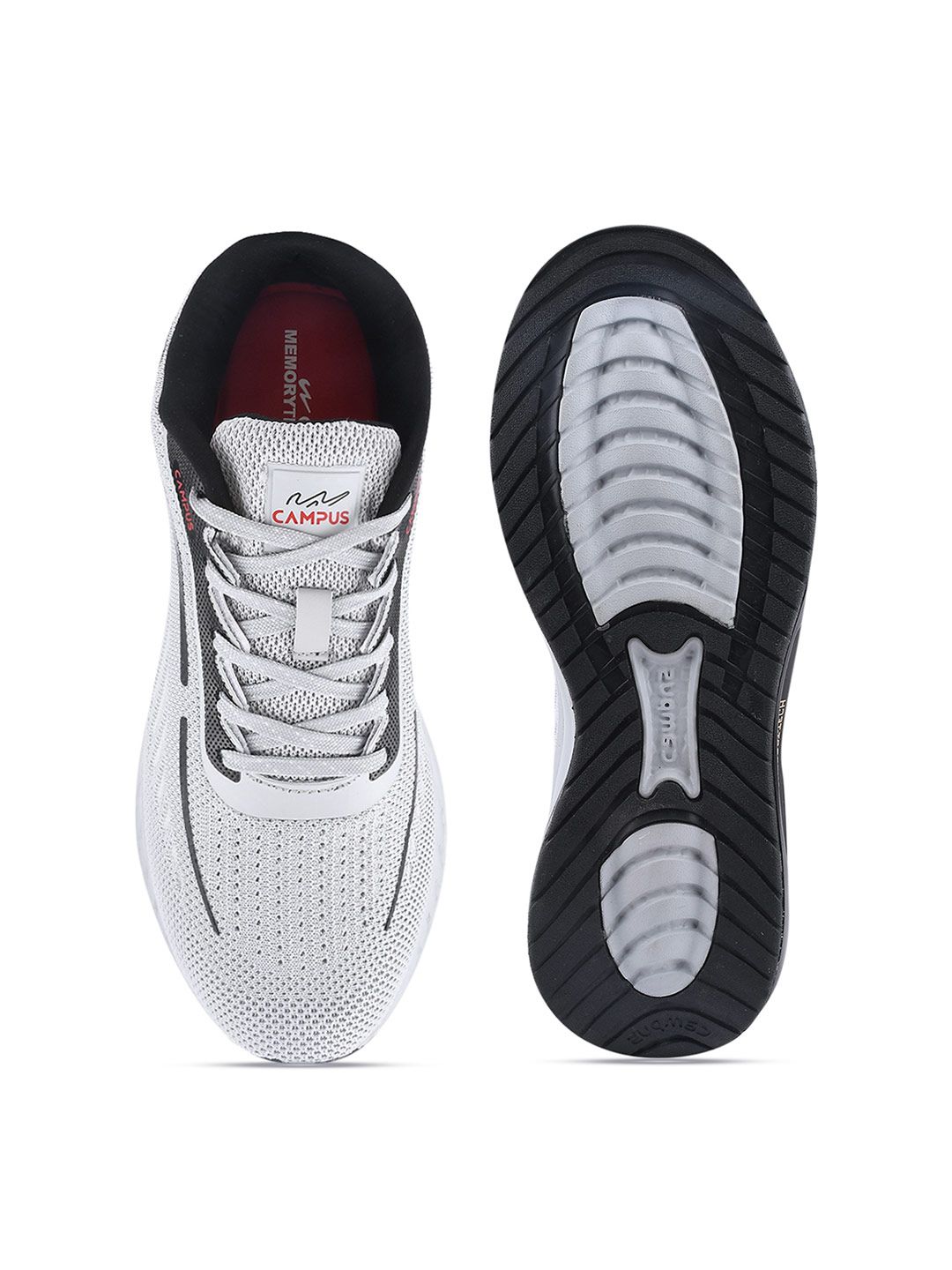  Campus Men Grey & Red 6G-221 Running Shoes