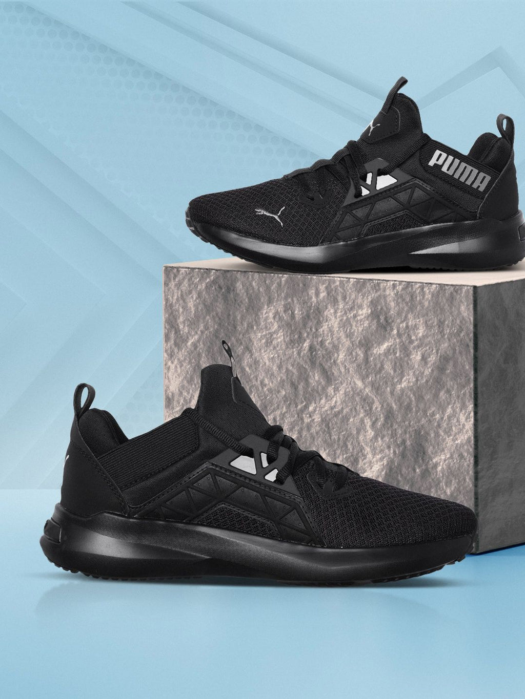  Puma Men Black Solid Softride Enzo NXT Running Sneakers