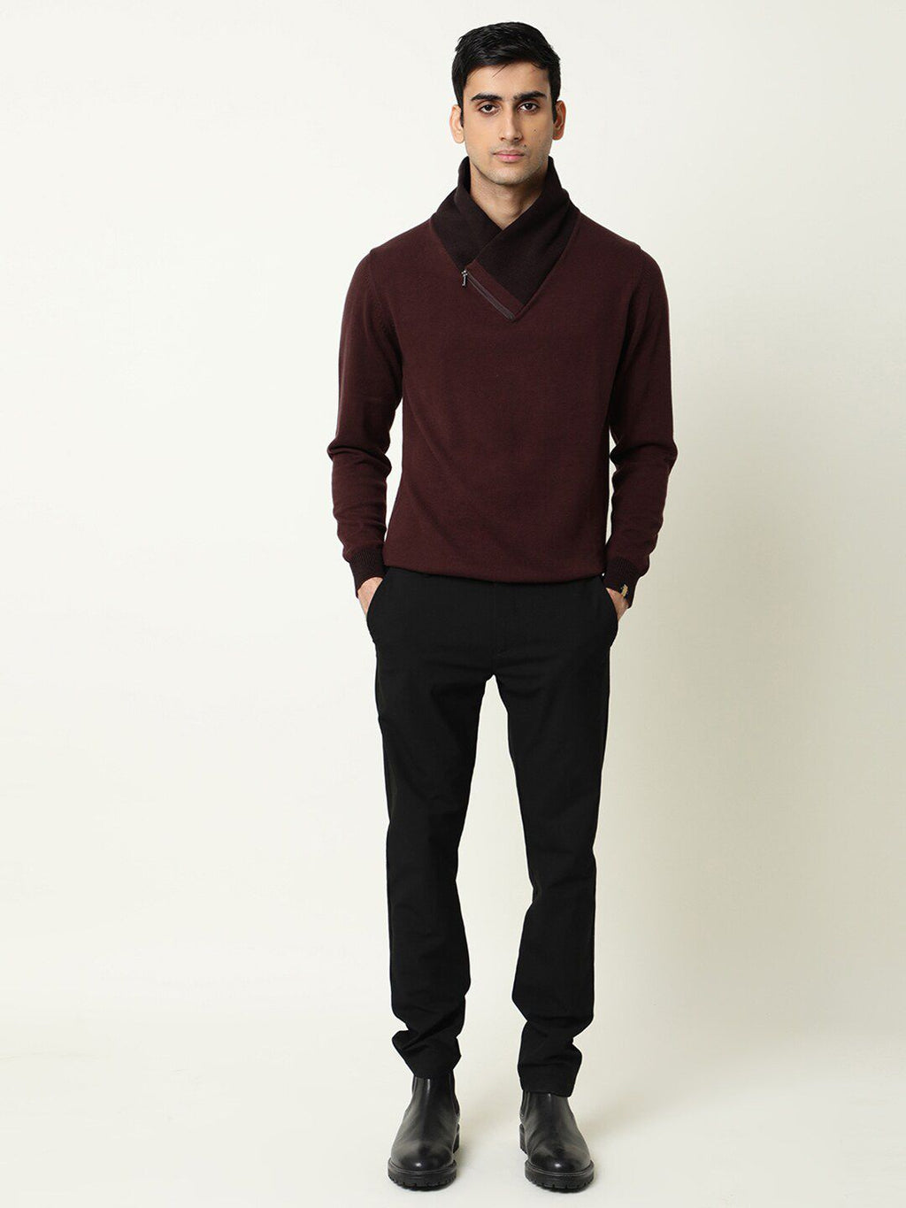  RARE RABBIT Men Brown Pullover Sweatshirt
