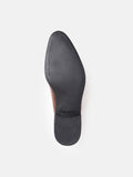  Louis Philippe Men Tan Brown Leather Solid Oxfords With Perforations