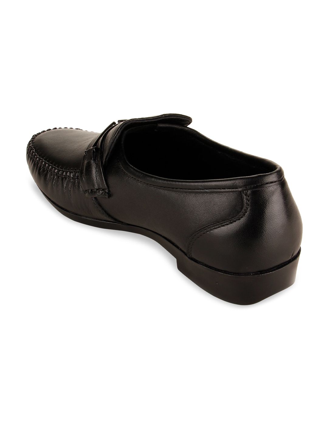  Regal Men Black Solid Slip-On Loafers