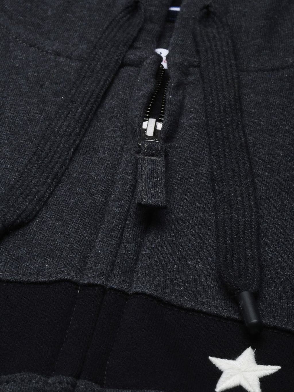 U.S. Polo Assn. U S Polo Assn Men Charcoal Brand Logo Printed Pure Cotton Hooded Sweatshirt