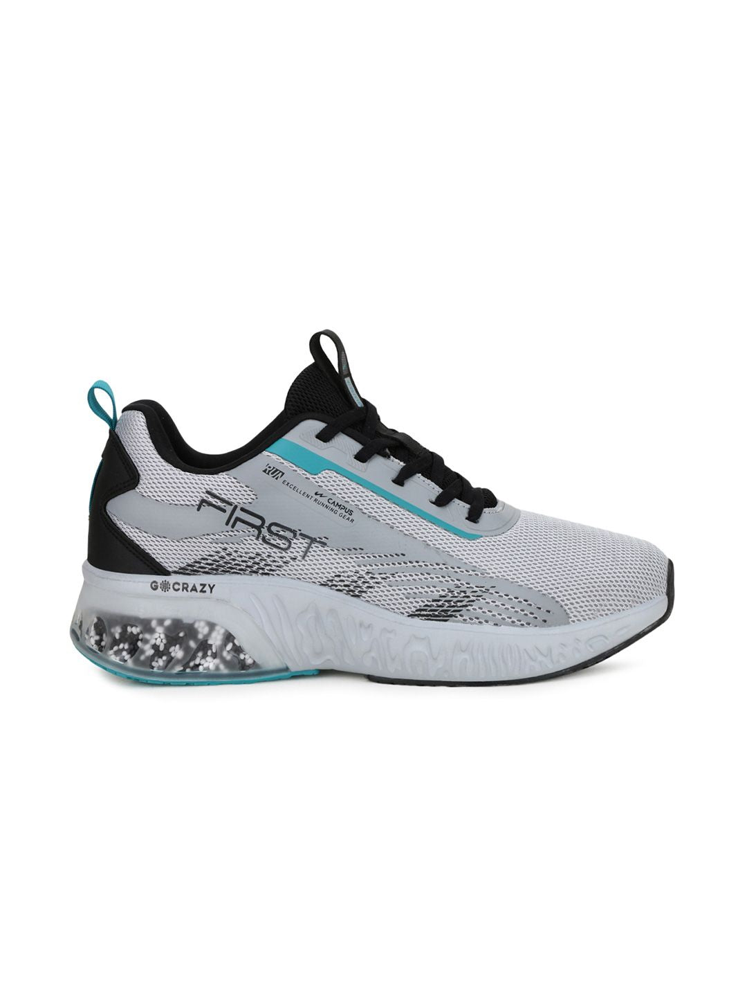  Campus Men Grey Mesh Running Shoes