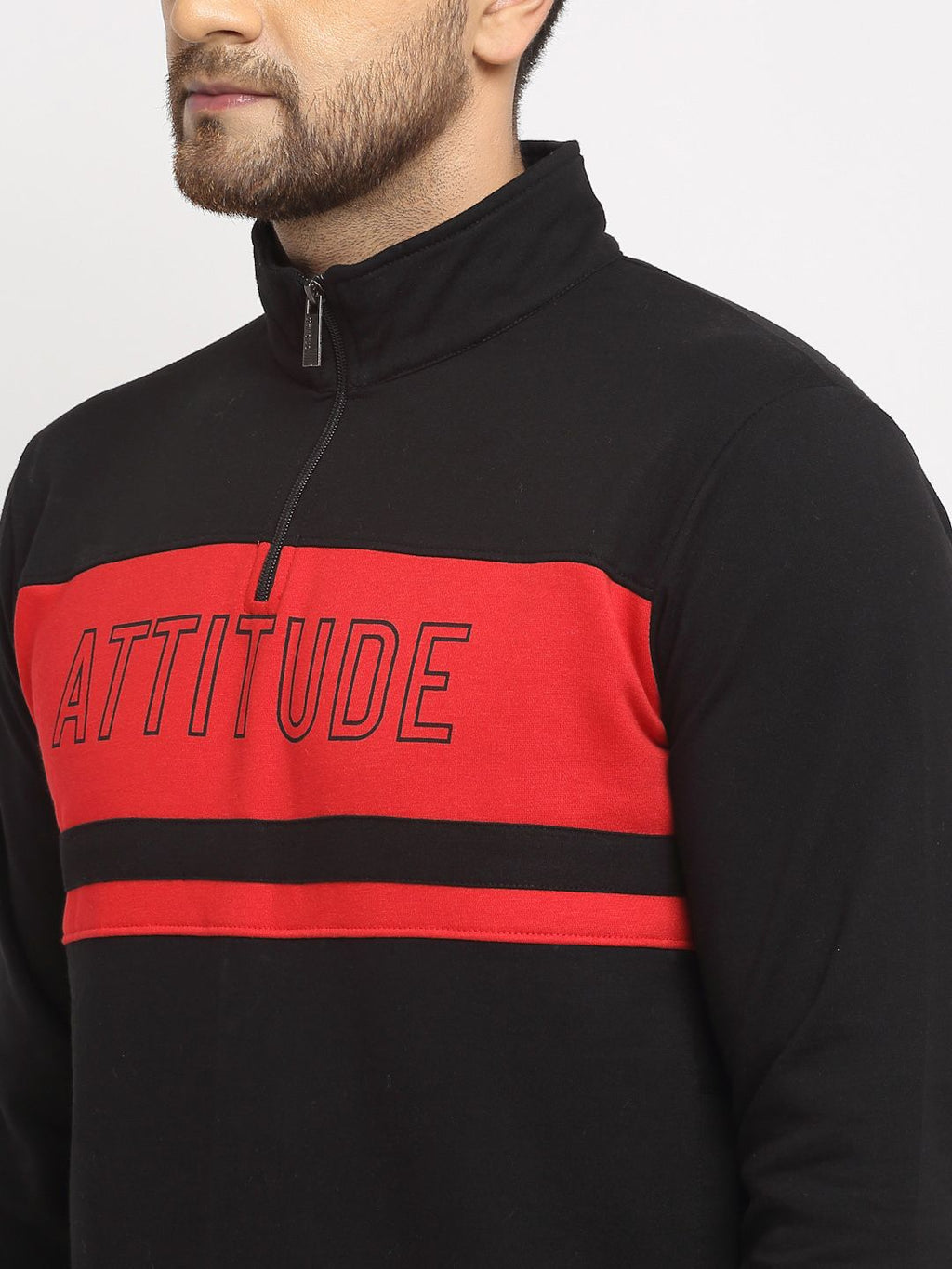  WILD WEST Men Black Colourblocked Winter Tracksuit