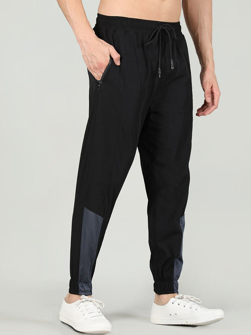  CHKOKKO Men Colourblocked Training Or Gym Sports Mid-Rise Joggers